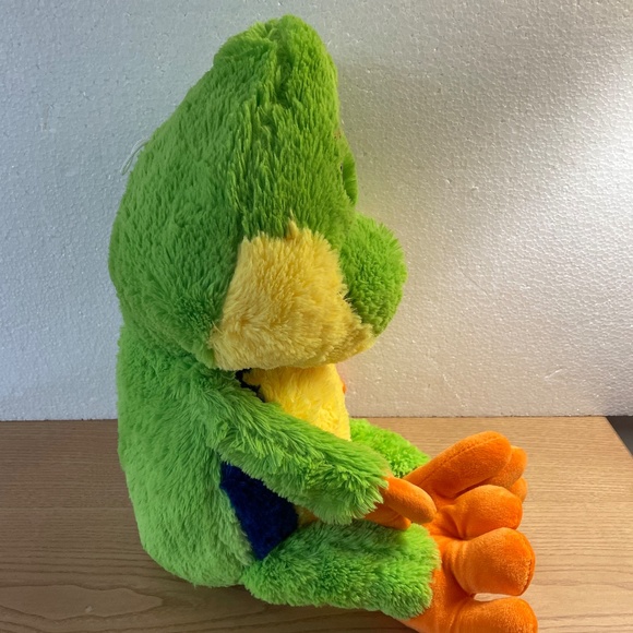 Fiesta Dart Frog Plush Colorful Stuffed Animal Big Glitter Eyes Large 21” Toy - Picture 4 of 8